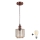 Brilagi - LED-Pendelleuchte an Kabel RETRO GLASS 1xE27/60W/230V, Ø 14 cm, kupferfarben/rauchbeige