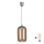 Brilagi - LED-Pendelleuchte an Kabel RETRO GLASS 1xE27/60W/230V Ø 14 cm silber/rauchbraun