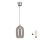 Brilagi - LED-Pendelleuchte an Kabel RETRO GLASS 1xE27/60W/230V Ø 14 cm silber/rauchgrau