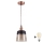 Brilagi - LED-Pendelleuchte an Kabel RETRO GLASS 1xE27/60W/230V Ø 15,5 cm kupfer/rauchiges Beige/schwarz