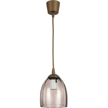 Brilagi - LED-Pendelleuchte an Kabel RETRO GLASS 1xE27/60W/230V Ø 17 cm braun/rauchbeige