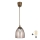 Brilagi - LED-Pendelleuchte an Kabel RETRO GLASS 1xE27/60W/230V Ø 17 cm braun/rauchbeige
