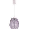 Brilagi - LED-Pendelleuchte an Kabel RETRO GLASS 1xE27/60W/230V Ø 26 cm weiß/rauchgrau