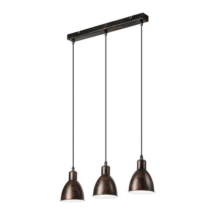 Brilagi - LED-Pendelleuchte an Kabel RIDDY 3xE27/60W/230V Kupfer/Patina