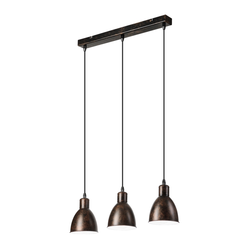 Brilagi - LED-Pendelleuchte an Kabel RIDDY 3xE27/60W/230V Kupfer/Patina