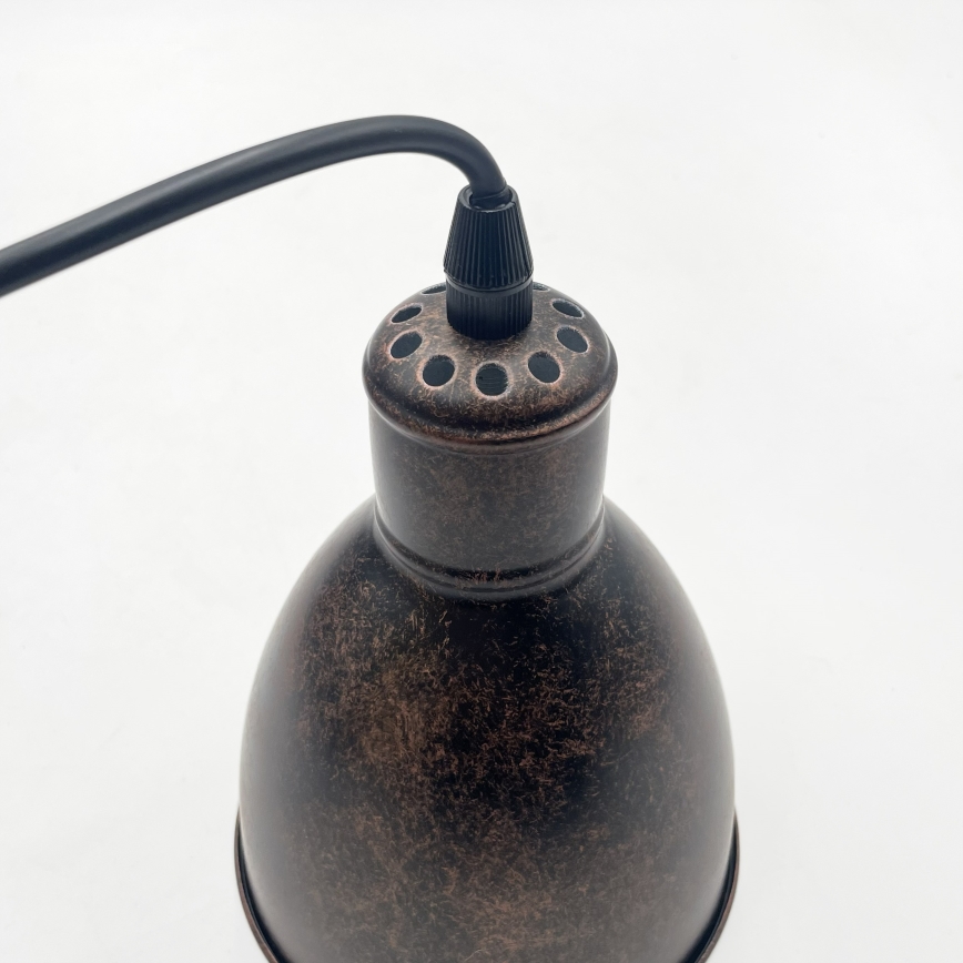 Brilagi - LED-Pendelleuchte an Kabel RIDDY 3xE27/60W/230V Kupfer/Patina