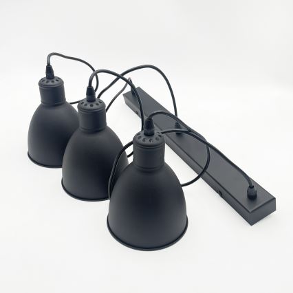BRILAGI - LED-Pendelleuchte an Kabel RIDDY 3xE27/60W/230V schwarz