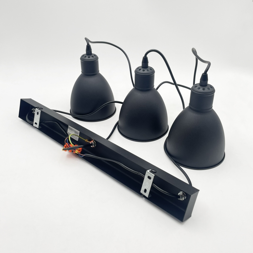 BRILAGI - LED-Pendelleuchte an Kabel RIDDY 3xE27/60W/230V schwarz