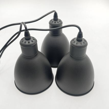 BRILAGI - LED-Pendelleuchte an Kabel RIDDY 3xE27/60W/230V schwarz