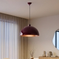 Brilagi - LED-Pendelleuchte an Seil METALO 1xE27/40W/230V Ø 40 cm Burgund/Kupfer