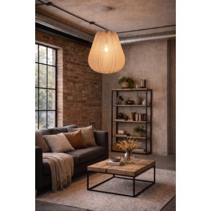 Brilagi - LED-Pendelleuchte ARVEN an Kabel 1xE27/8W/230V Ø 37 cm beige