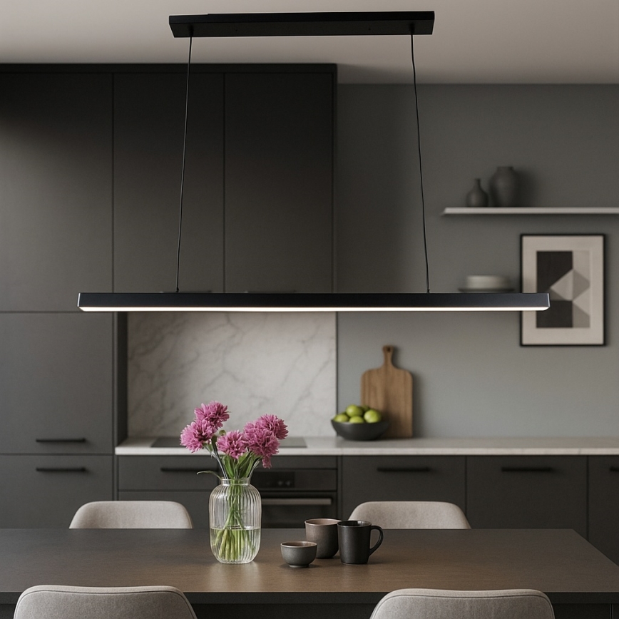 Brilagi - LED-Pendelleuchte AXIS mit Seilaufhängung, LED/30W/230V, 120 cm, schwarz