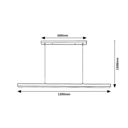 Brilagi - LED-Pendelleuchte AXIS mit Seilaufhängung, LED/30W/230V, 120 cm, schwarz