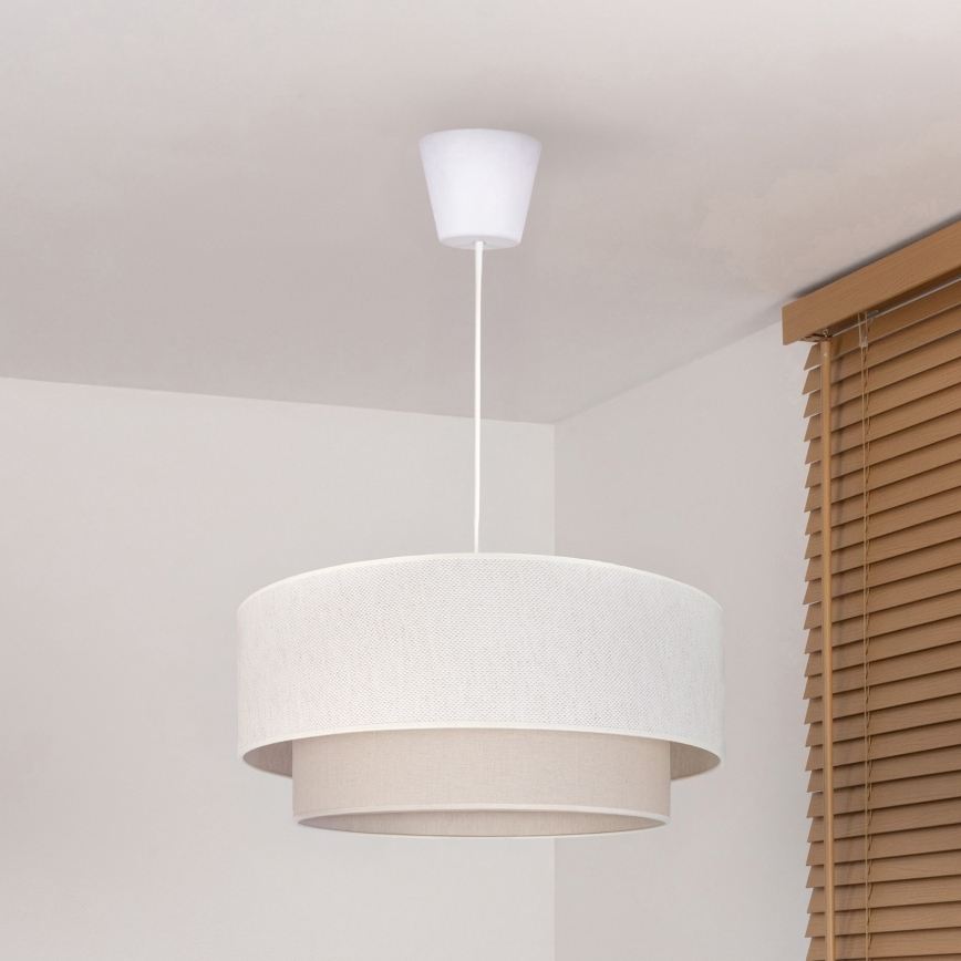 Brilagi - LED-Pendelleuchte BOHO ECO an Kabel 1xE27/10W/230V Ø 40 cm cremefarben