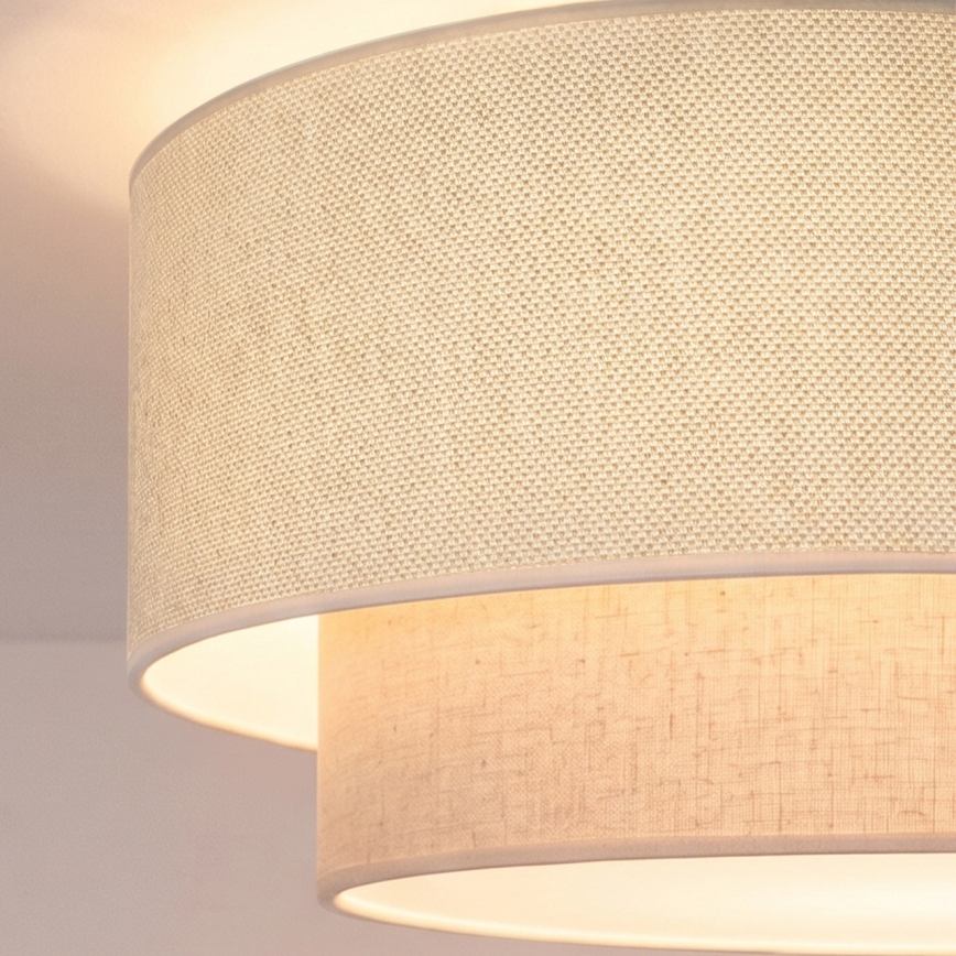 Brilagi - LED-Pendelleuchte BOHO ECO an Kabel 1xE27/10W/230V Ø 40 cm cremefarben