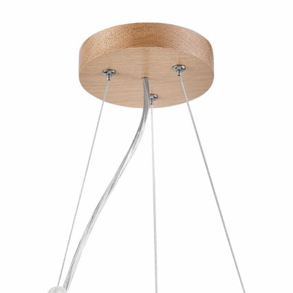 Brilagi - LED-Pendelleuchte CARVALHO an Kabel, 2xE27/30W/230V, Eiche, Ø 37 cm