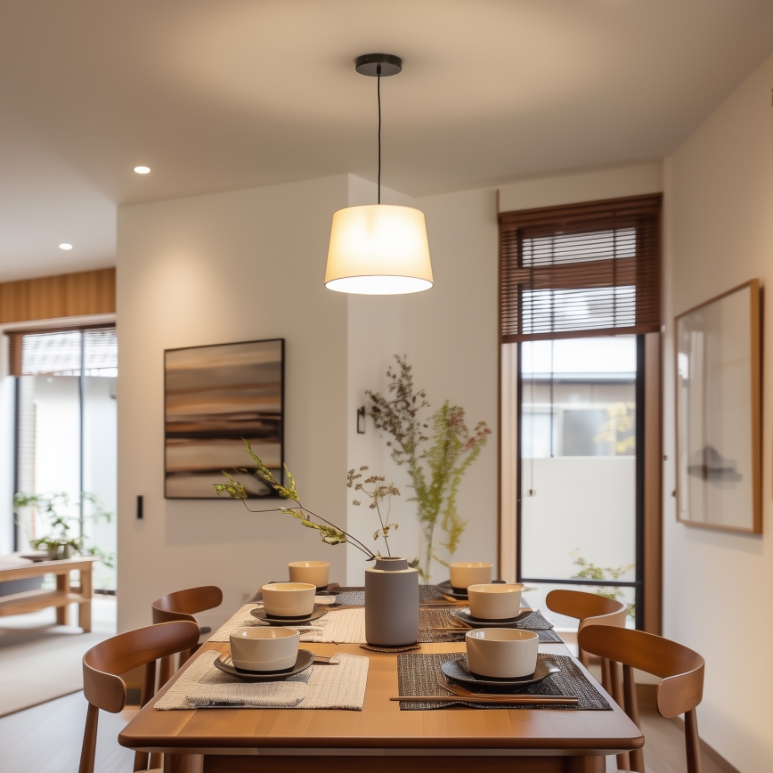 Brilagi - LED-Pendelleuchte CERIA an Kabel, 1xE27/40W/230V, Ø 30 cm, beige