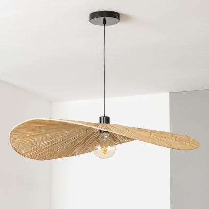 Brilagi - LED-Pendelleuchte CERIA BOHO, 1xE27/40W/230V, Ø 80 cm, Raffia