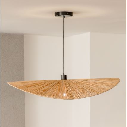 Brilagi - LED-Pendelleuchte CERIA BOHO, 1xE27/40W/230V, Ø 80 cm, Raffia