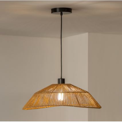 Brilagi - LED-Pendelleuchte CERIA BOHO am Kabel 1xE27/40W/230V Ø 50 cm braun