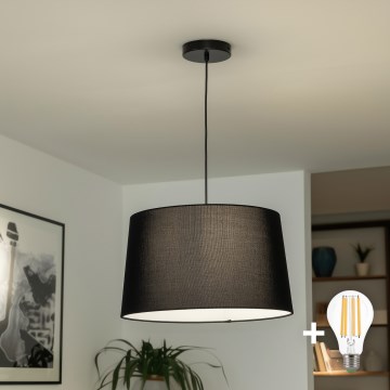 Brilagi - LED-Pendelleuchte CERIA mit Kabelaufhängung 1xE27/40W/230V Ø 45 cm schwarz
