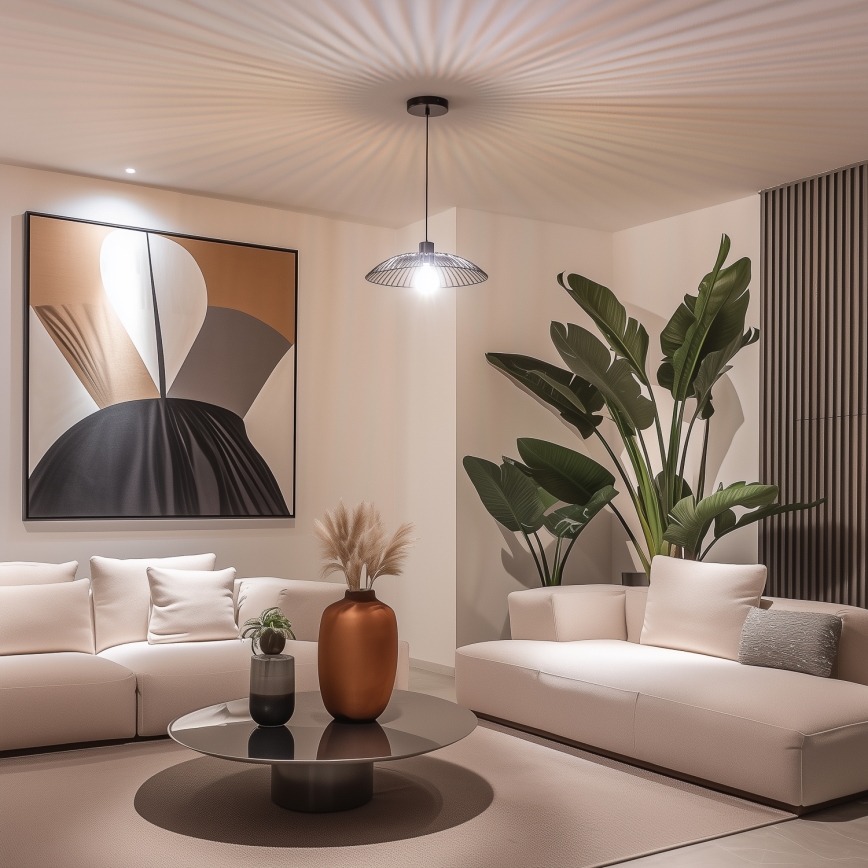 Brilagi - LED-Pendelleuchte CERIA WIRE 1xE27/40W/230V Ø 38 cm, schwarz