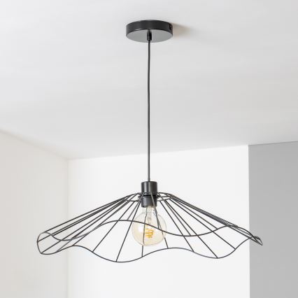 Brilagi - LED-Pendelleuchte CERIA WIRE 1xE27/40W/230V Ø 60 cm schwarz