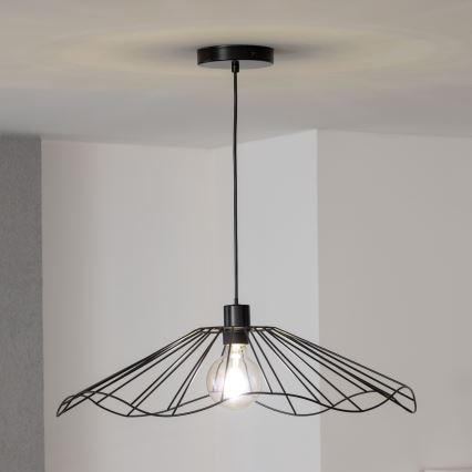 Brilagi - LED-Pendelleuchte CERIA WIRE 1xE27/40W/230V Ø 60 cm schwarz