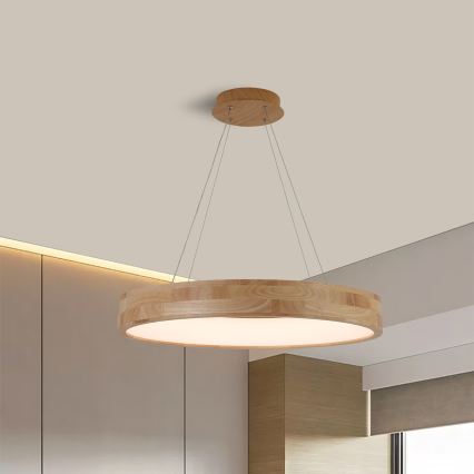 Brilagi - LED-Pendelleuchte an Kabel FALCON WOOD LED/40W/230V 3000/4000/6000K Ø 60 cm Holz