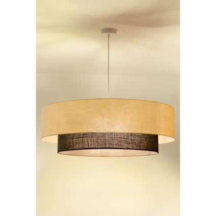 Brilagi - LED-Pendelleuchte im BOHO-Style, 3x E27/15W/230V, Ø 80 cm, creme/braun