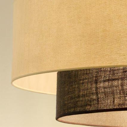 Brilagi - LED-Pendelleuchte im BOHO-Style, 3x E27/15W/230V, Ø 80 cm, creme/braun