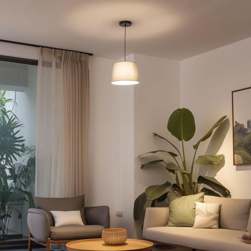 Brilagi - LED-Pendelleuchte mit Kabel CERIA 1xE27/40W/230V Ø 30 cm grau