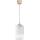 Brilagi - LED-Pendelleuchte mit Kabel RETRO GLASS 1xE27/60W/230V Ø 14 cm beige/weiß