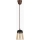 Brilagi - LED-Pendelleuchte mit Kabel RETRO GLASS 1xE27/60W/230V Ø 15,5 cm braun/rauchbeige/schwarz