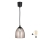 Brilagi - LED-Pendelleuchte mit Kabel RETRO GLASS 1xE27/60W/230V Ø 17 cm schwarz/rauchbeige