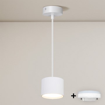 BRILAGI - LED Pendelleuchte mit Kabel STRIPY 1xGX53/15W/230V pr. 82 mm weiß