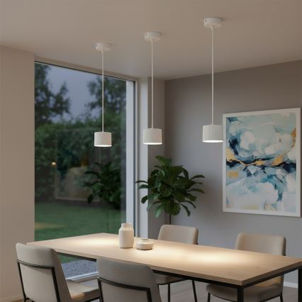 BRILAGI - LED Pendelleuchte mit Kabel STRIPY 1xGX53/15W/230V pr. 82 mm weiß