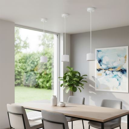 BRILAGI - LED Pendelleuchte mit Kabel STRIPY 1xGX53/15W/230V pr. 82 mm weiß