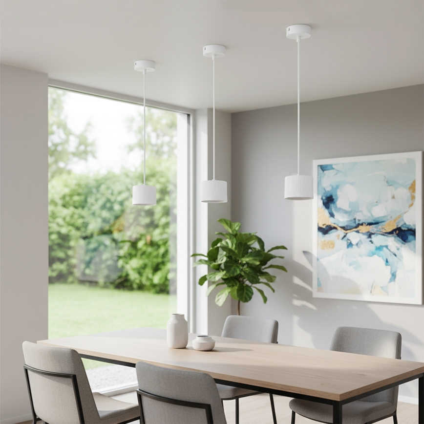 Brilagi - LED Pendelleuchte mit Kabel STRIPY 1xGX53/15W/230V weiß