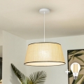 Brilagi - LED-Pendelleuchte mit Kabelaufhängung CERIA 1xE27/40W/230V Ø 50 cm beige