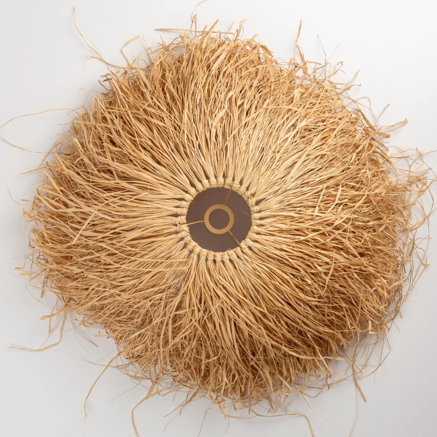 Brilagi - LED-Pendelleuchte mit Kabelaufhängung CERIA BOHO 1xE27/40W/230V Ø 60 cm Raffia-Schirm