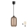 Brilagi - LED-Pendelleuchte mit Kabelaufhängung RETRO GLASS 1x E27/60W/230V Ø 14 cm schwarz/rauchbraun