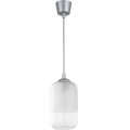 Brilagi - LED-Pendelleuchte mit Kabelaufhängung RETRO GLASS 1x E27/60W/230V Ø 14 cm silber/weiß