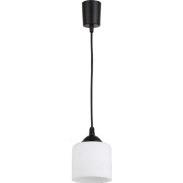Brilagi - LED-Pendelleuchte mit Kabelaufhängung RETRO GLASS 1xE27/60W/230V Ø 14 cm schwarz/weiß