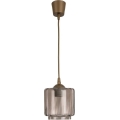 Brilagi - LED-Pendelleuchte mit Kabelaufhängung RETRO GLASS 1xE27/60W/230V Ø 15 cm braun/rauchbeige