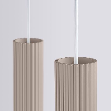 Brilagi - LED-Pendelleuchte mit Seilaufhängung CRESTO 2xGU10/10W/230V taupe
