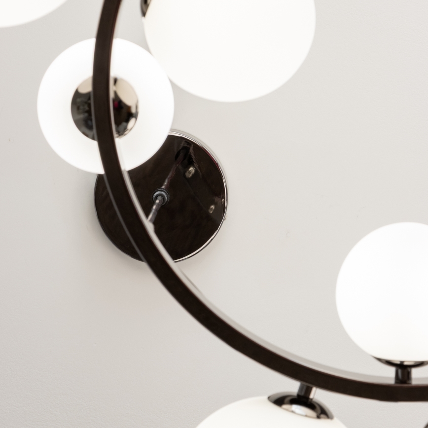 Brilagi - LED-Pendelleuchte mit Seilaufhängung MILLA 15xG9/3W/230V schwarz/chrom/weiß