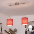 Brilagi - LED-Pendelleuchte mit Seilaufhängung NUBILA 2xE27/60W/230V rot