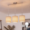 Brilagi - LED-Pendelleuchte mit Seilaufhängung NUBILA 3xE27/60W/230V hellbraun
