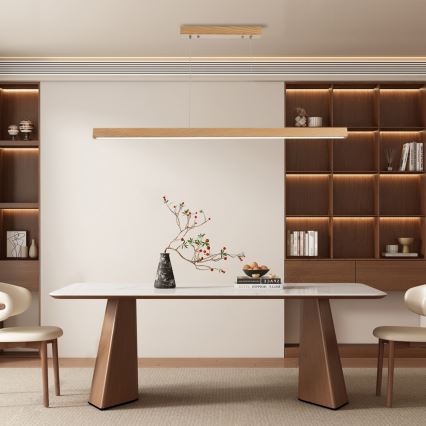 Brilagi - LED-Pendelleuchte mit Seilaufhängung OAK LED/30W/230V 3000/4500/6000K Eiche